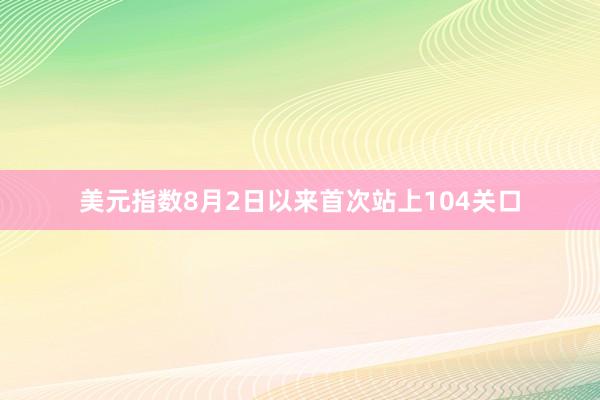 美元指数8月2日以来首次站上104关口