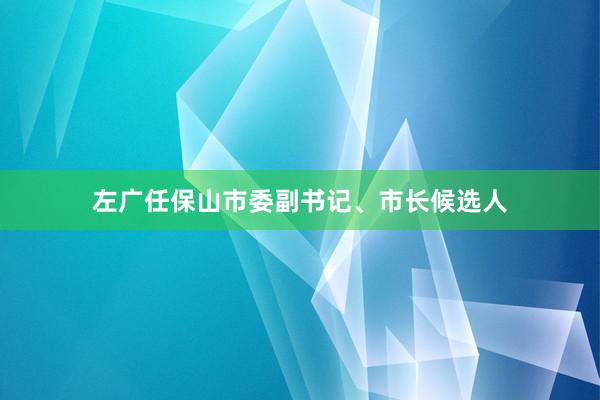 左广任保山市委副书记、市长候选人