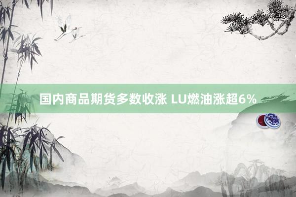 国内商品期货多数收涨 LU燃油涨超6%