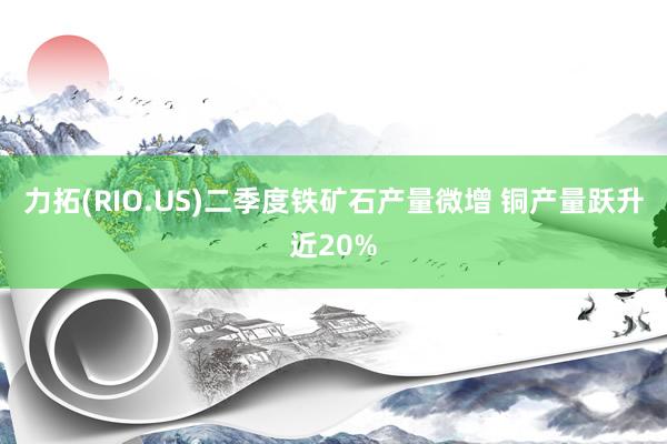 力拓(RIO.US)二季度铁矿石产量微增 铜产量跃升近20%