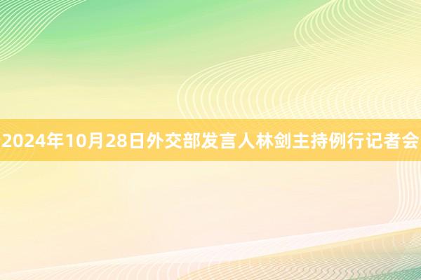 2024年10月28日外交部发言人林剑主持例行记者会