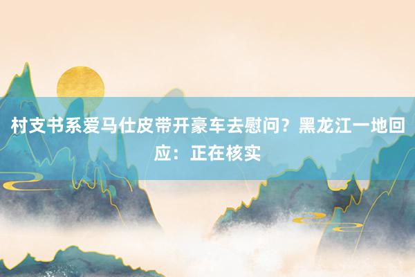 村支书系爱马仕皮带开豪车去慰问？黑龙江一地回应：正在核实