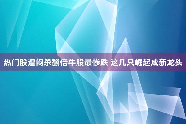 热门股遭闷杀翻倍牛股最惨跌 这几只崛起成新龙头