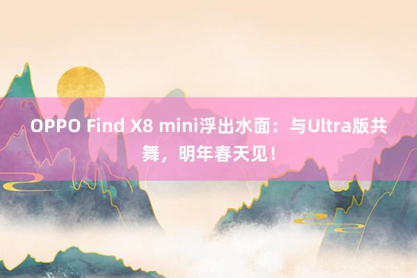 OPPO Find X8 mini浮出水面：与Ultra版共舞，明年春天见！