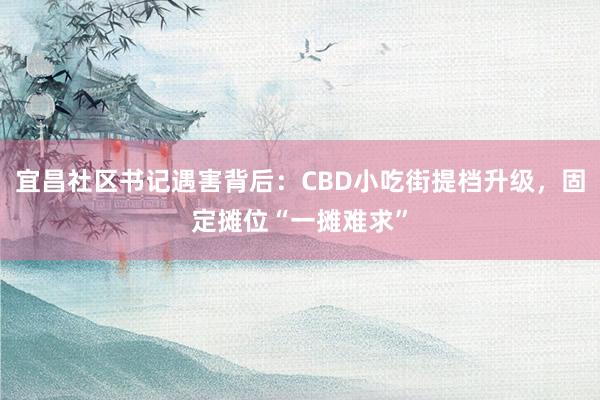 宜昌社区书记遇害背后：CBD小吃街提档升级，固定摊位“一摊难求”