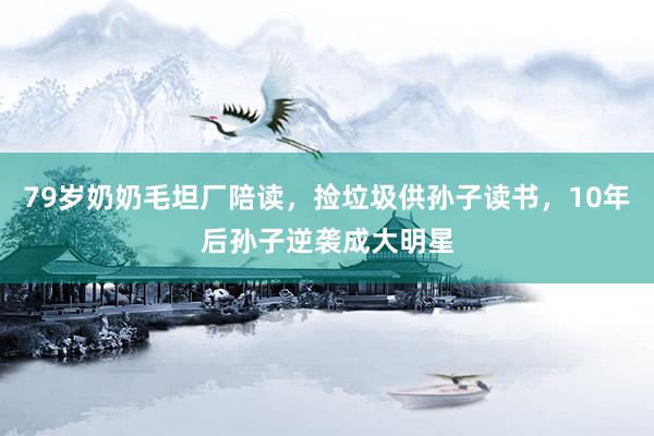 79岁奶奶毛坦厂陪读，捡垃圾供孙子读书，10年后孙子逆袭成大明星