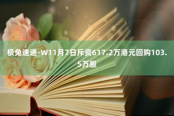 极兔速递-W11月7日斥资617.2万港元回购103.5万股