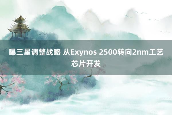 曝三星调整战略 从Exynos 2500转向2nm工艺芯片开发