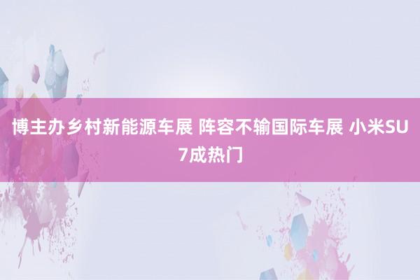 博主办乡村新能源车展 阵容不输国际车展 小米SU7成热门