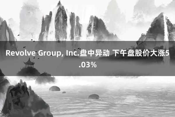 Revolve Group, Inc.盘中异动 下午盘股价大涨5.03%