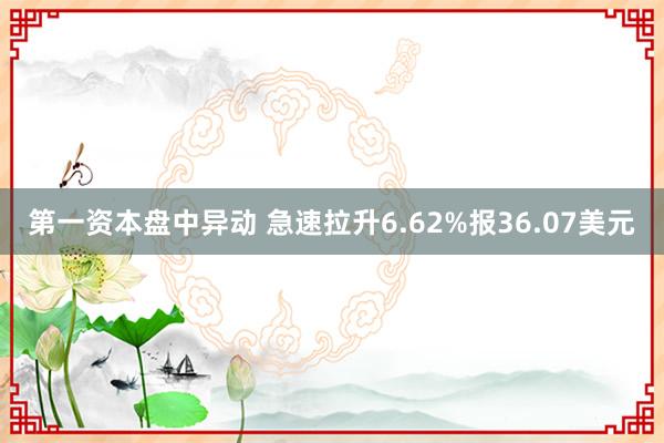 第一资本盘中异动 急速拉升6.62%报36.07美元