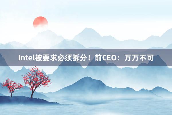 Intel被要求必须拆分！前CEO：万万不可