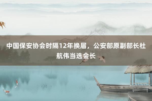 中国保安协会时隔12年换届，公安部原副部长杜航伟当选会长