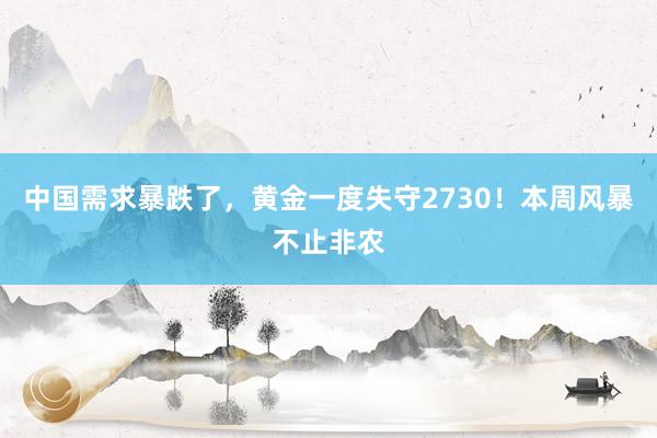 中国需求暴跌了，黄金一度失守2730！本周风暴不止非农