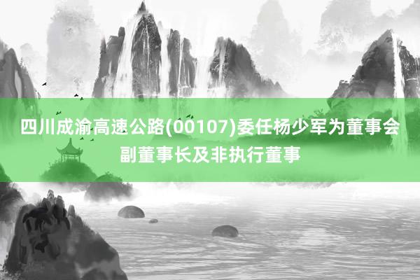 四川成渝高速公路(00107)委任杨少军为董事会副董事长及非执行董事