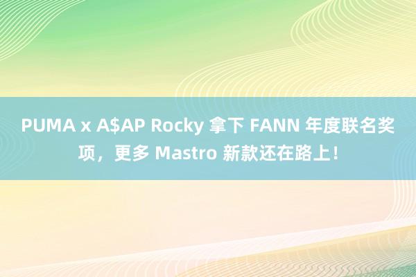 PUMA x A$AP Rocky 拿下 FANN 年度联名奖项，更多 Mastro 新款还在路上！