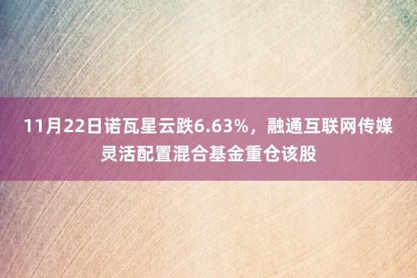 11月22日诺瓦星云跌6.63%，融通互联网传媒灵活配置混合基金重仓该股